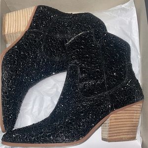 Betsey Johnson rhinestone western booties